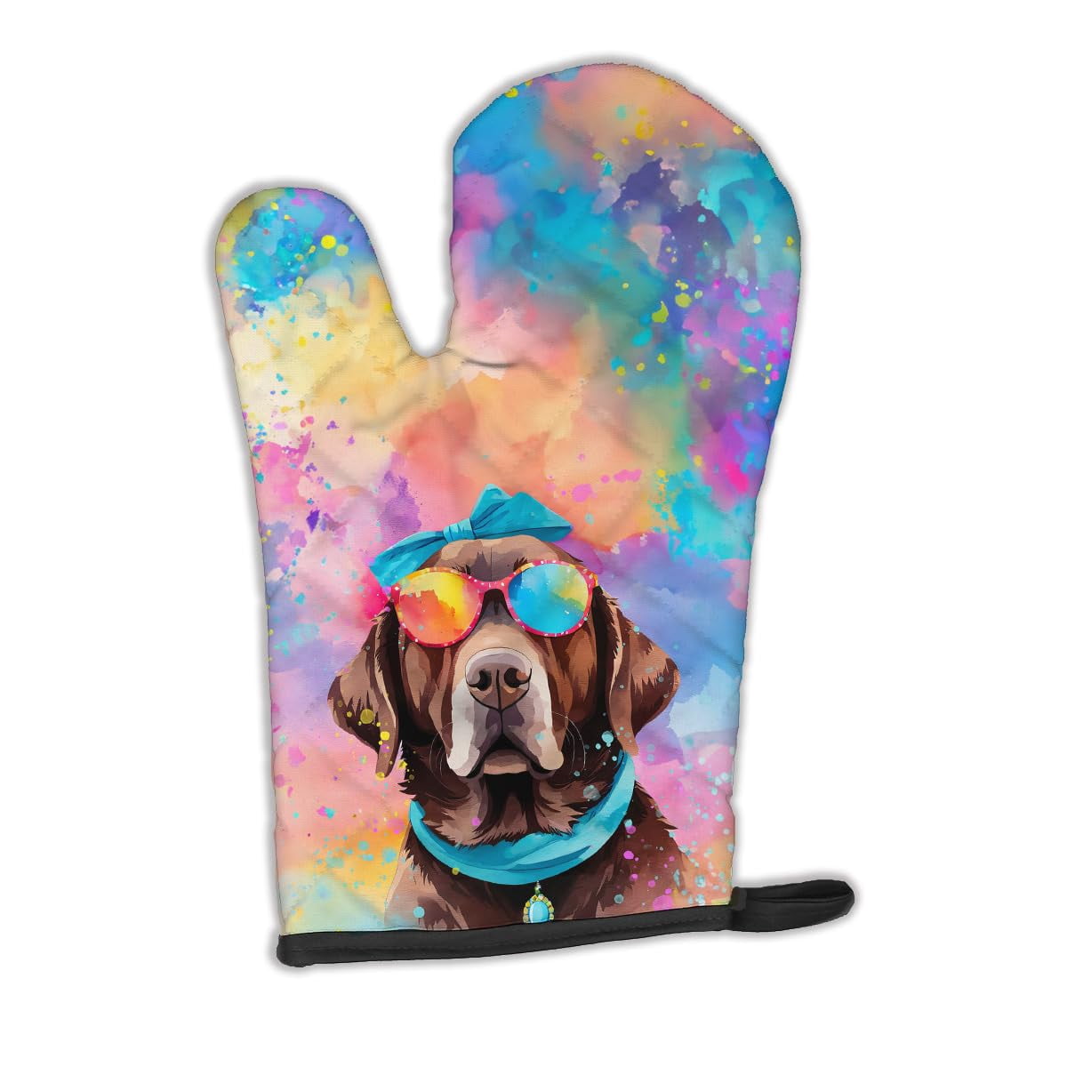 Alaskan Klee Kai Hippie Dawg Oven Mitt 8.5 in x 12 in