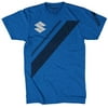 Suzuki Stripe Short Sleeve T-Shirt Blue XX-Large