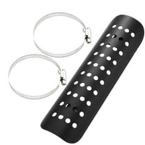 Universal Motorcycle Exhaust Heat Shield Muffler Guard for Harley with 90-110mm Clamps Black