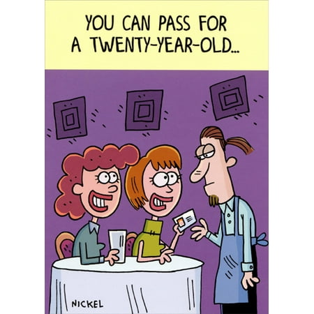 Oatmeal Studios Pass for a Twenty Year Old Funny Birthday