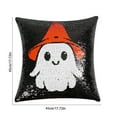 thumbnail image 2 of sruoe Decorative Throw Pillow Covers, 18x18 Pumpkin Pillow Cover, Cushion Covers Pillow, Soft Square Sofa Pillowcase, Fall Pillow Covers for Living Room, Halloween Thanksgiving Ghost Pillowcover, 2 of 6