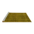 thumbnail image 2 of Ahgly Company Machine Washable Indoor Rectangle Abstract Yellow Contemporary Area Rugs, 2' x 5', 2 of 4