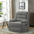 thumbnail image 3 of UIXE Recliner Chair Fabric Recliners Sofa with Armrests & Backrest for Living Room, Bedroom, Nursery Push Back Armchair for Adults, Gray, 3 of 7