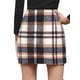thumbnail image 2 of Lucakuins - Minifalda ajustada para mujer, clásica, con estampado a cuadros, cintura alta, con cremallera, falda lápiz de lana Lucakuins  moda, 2 of 4