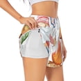 thumbnail image 3 of Lsque Gnome Camping Printed Women's Running Shorts with Liner Pockets,Elastic Quick Dry Workout Athletic Gym Yoga Shorts,Womens High Waist Shorts-Medium, 3 of 9