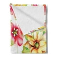 thumbnail image 2 of Watercolor Flower Soft Flannel Fleece Throw Blanket, Spring Flora Pattern Print Painting Effect Country Style Artwork, Cozy Plush for Indoor and Outdoor Use, 70" x 90", Multicolor, by Ambesonne, 2 of 5