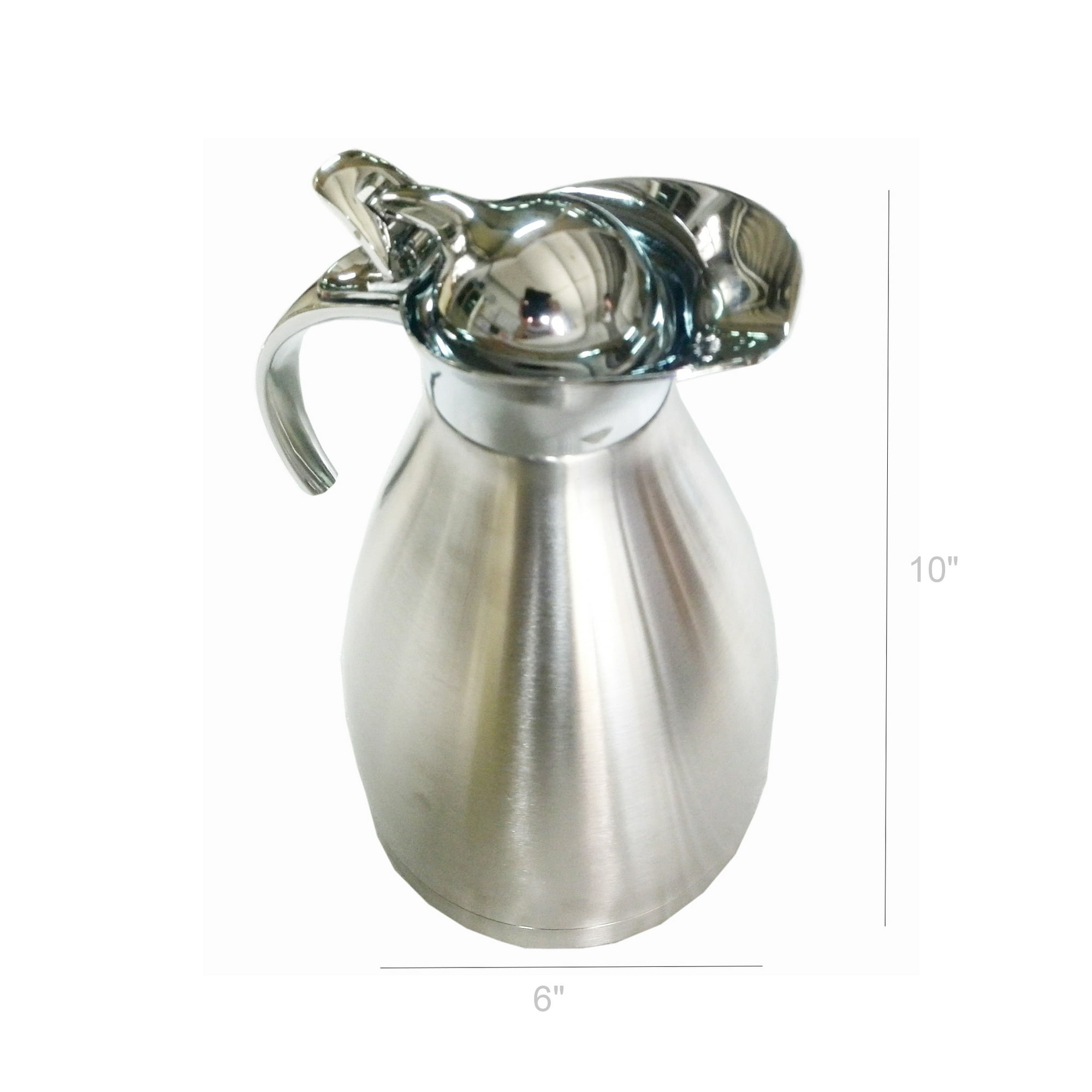 FixtureDisplays® Liter Stainless Steel Vacuum Pitcher 18013