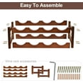 thumbnail image 3 of Wine Rack, 8 Bottles 2-Tier Free Standing Wine Racks, Wine Rack Countertop Holder Storage Shelf for Kitchen Cabinet Dining Room Bar (Brown), 3 of 8