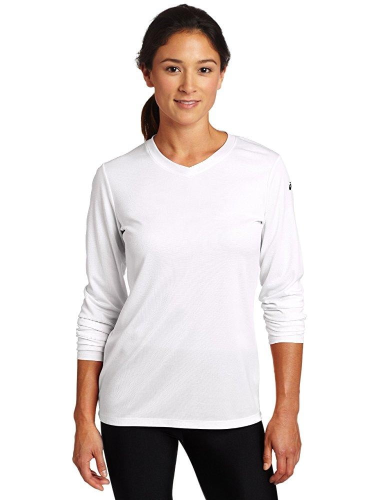 white long sleeve running shirt