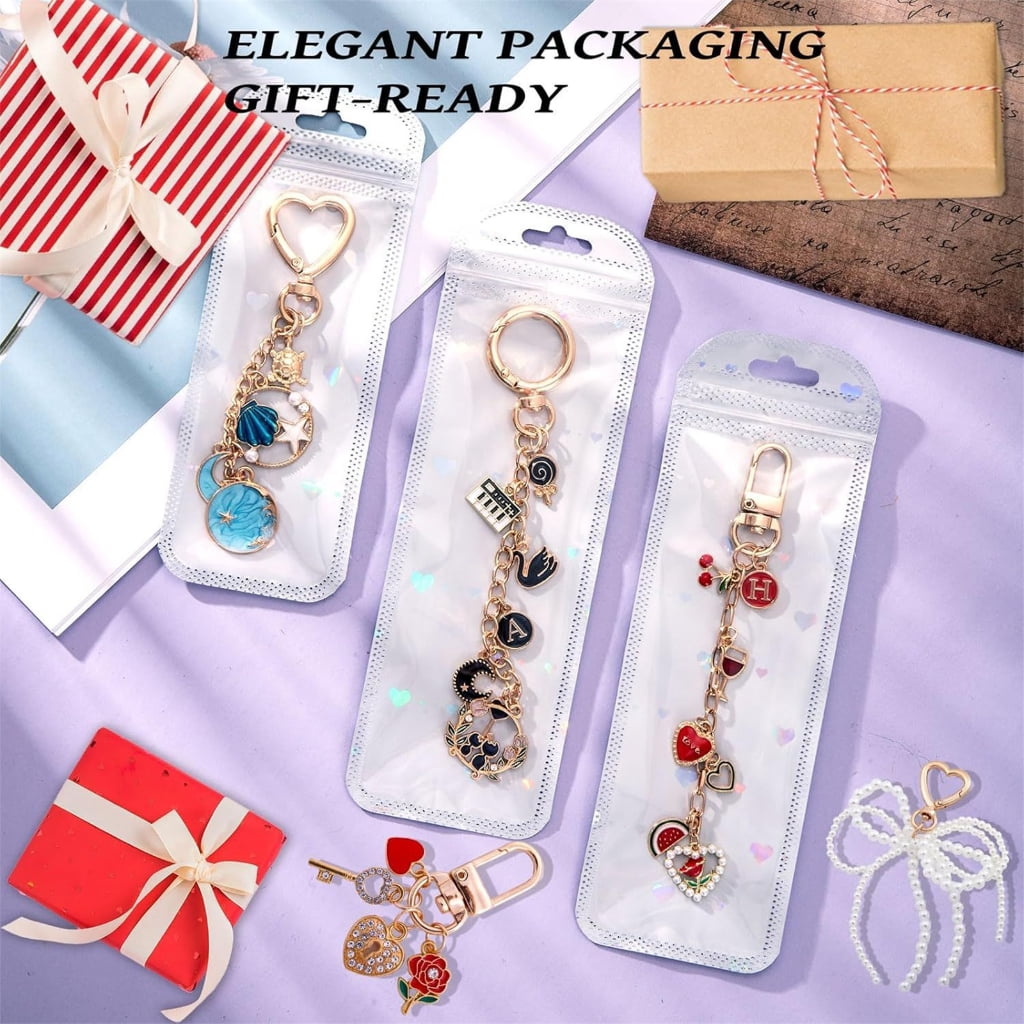 Alloy Keychain Making Set Metallic Keyrings Craft Supplies Alloy Texture Suitable for Gifts and Creative Accessories