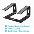 thumbnail image 2 of Soporte para portátil BLACK+DECKER con elevador ergonómico de aluminio negro, 2 of 8