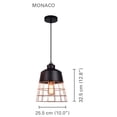 thumbnail image 2 of Xtricity - Pendant Light, 10 '' Width, From the Monaco Collection, Black and Copper, 2 of 3
