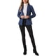 thumbnail image 2 of BLAZER DE TRABAJO DE MANGA LARGA CON CINTURÓN DE SUEDE SINTÉTICO PARA MUJERES INSPIRE CHIC TALLA XS AZUL OSCURO, 2 of 5