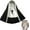 A, variant on Halloween Pet Cosplay Nun Costume, Funny Roleplay Outfit for Dogs and Cats, Small to Medium Dog Clothing for Holiday Party and Photo Events