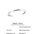 thumbnail image 2 of Faith Jewelry Mantra Bangle Gift Engraved Gratitude Cuff Bracelet Gratitude Journal Gifts Thanksgiving Day Gifts for Women Girls, 2 of 6