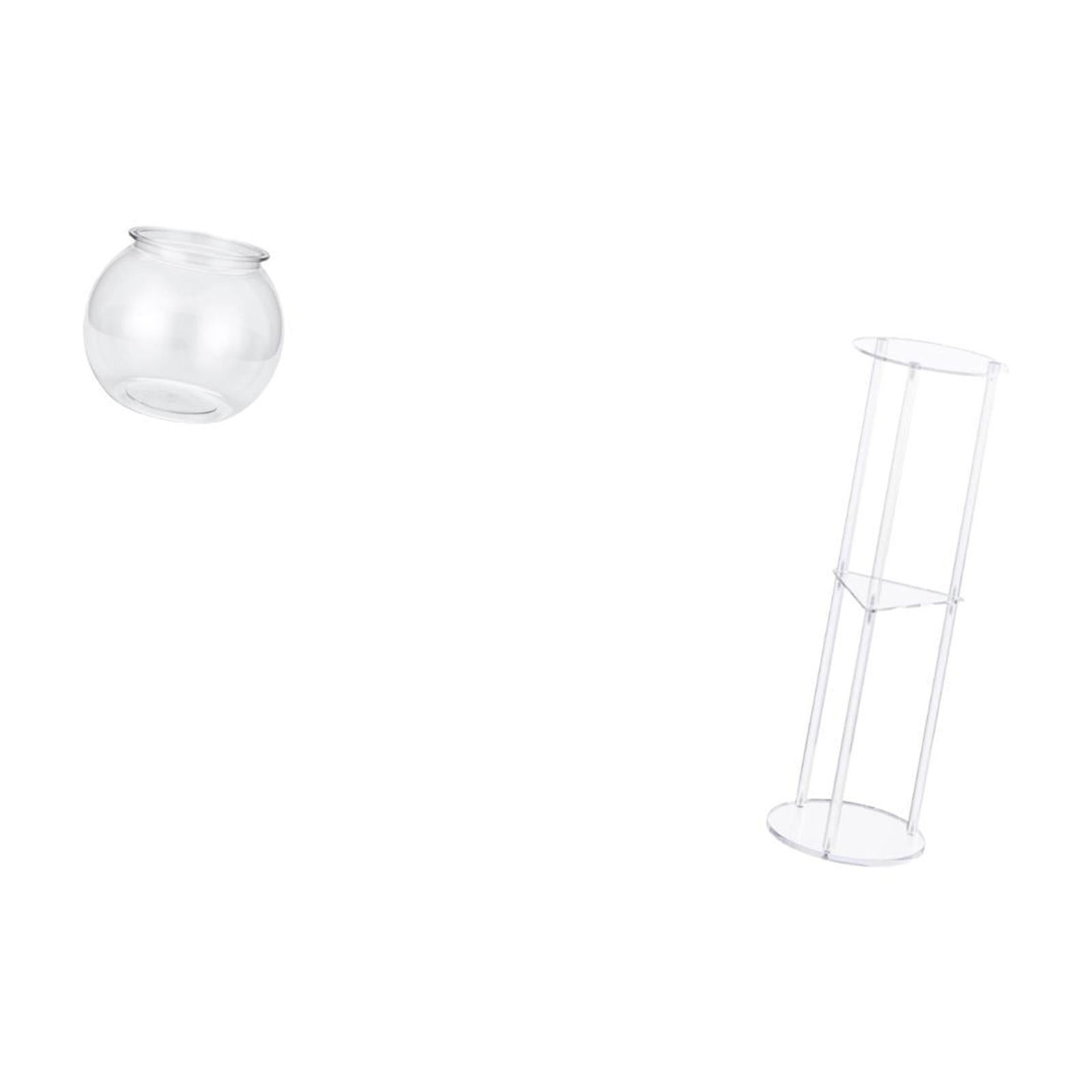 Desktop Aquarium Tank Transparent Acrylic Fish Bowl Vase Space Saving Design for Living Room Office Decor