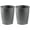 Charcoal, variant on mDesign Small Plastic Bathroom Garbage Can - 1.6 Gallon - 2 Pack - White