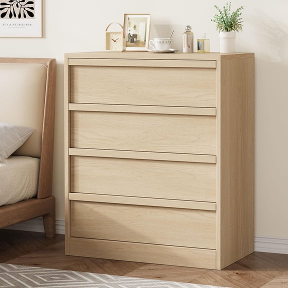 4 Drawer Dresser for Bedroom, 39in Tall Nightstand 4 Chest of Drawers with Large Storage, Dressers & Chests of Drawers,Small Modern Bedside End Table for Living Room, Hallway, Office, Bedroom