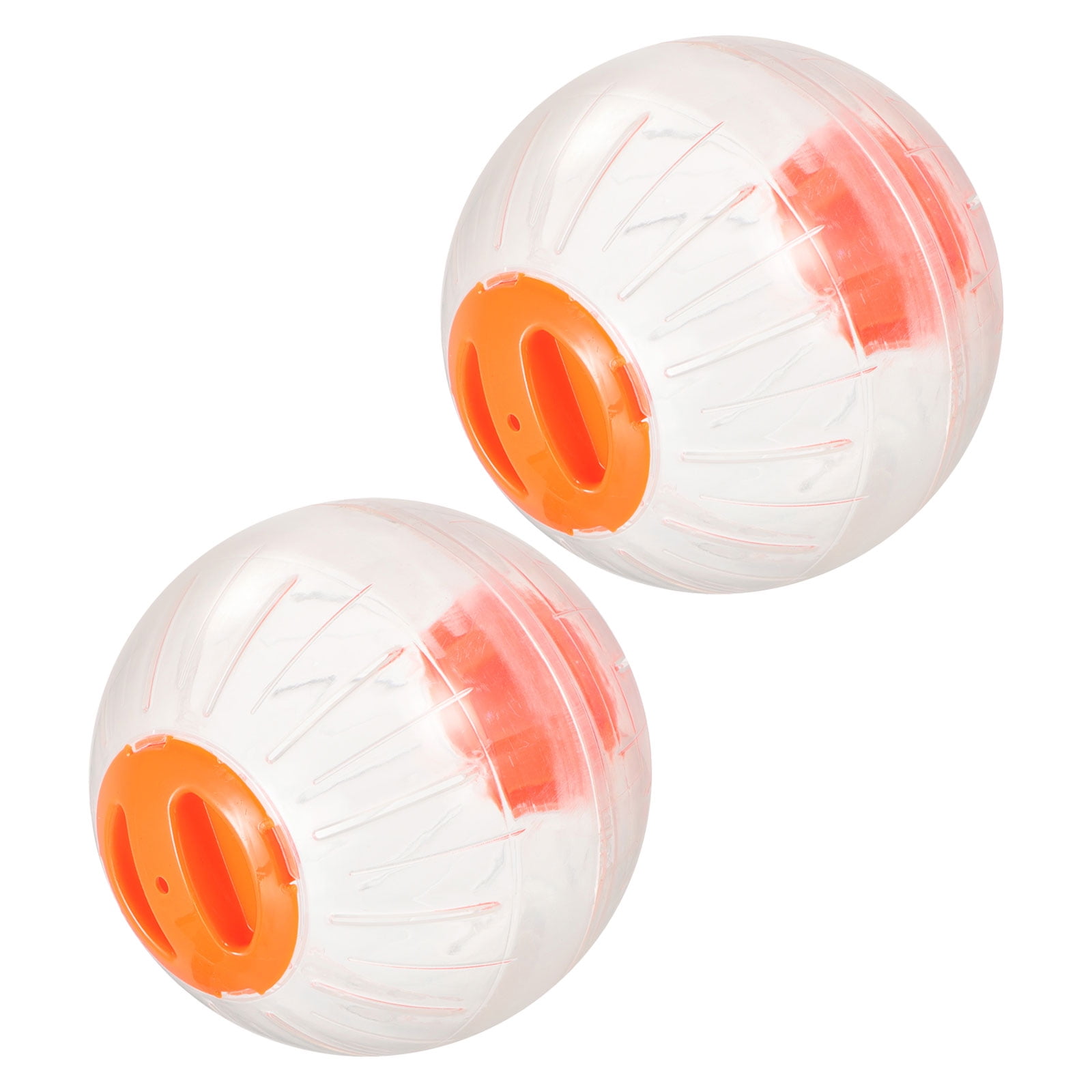 LOLIPPYY 2Pcs Hamster Exercise Balls Transparent Running Wheels for Small Pets with Smooth Interior