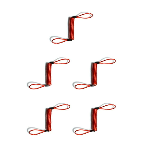 Kenally Cuerdas de resorte para motocicleta, cables de acero, Cables de recordatorio para scooter, rojo para motocicleta Rojo 5piezas