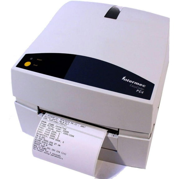 Restored Intermec EasyCoder PC4 Thermal Barcode Printer  Dual-Mode (Direct Thermal + Thermal Transfer), USB / Parallel / Serial Connectivity, 203 DPI (Refurbished)