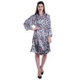 thumbnail image 2 of Moomaya Printed Womens Kimono Robes Short Satin Silk Bridal Robe Loungewear, 2 of 7