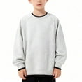 thumbnail image 7 of Diufon Girls Long Sleeve School Uniform Cotton Crewneck Pullover Tops Casual Color Block Athletic Sweatshirts, 7 of 7