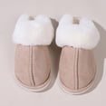 thumbnail image 3 of Zapatillas de algodón de estilo coreano de otoño e invierno para mujer, además de zapatillas de algodón antideslizantes para el hogar con punta peluda de terciopelo para el hogar, 3 of 5