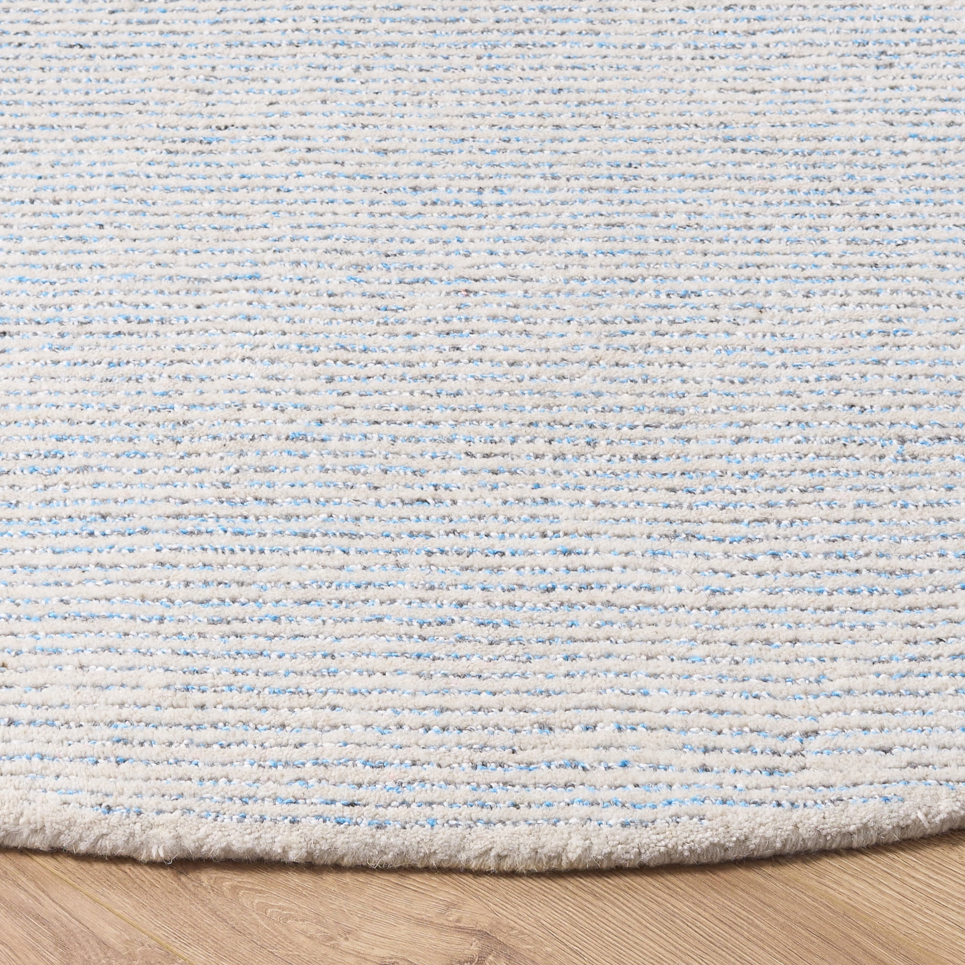 SAFAVIEH Abstract Rumen Solid Color Area Rug, Blue/Gray, 6' x 6' Round