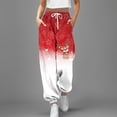 thumbnail image 3 of Gibobby pantalones de vestir mujer cintura alta Pantalones casuales de fitness deportivos de cintura alta con bolsillo en la cintura con estampado navideño informal para mujer (Rosa, M), 3 of 4