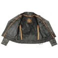 thumbnail image 4 of Milwaukee Leather LKL2700 Women's Classic Black Premium Leather Motorcycle Vintage Jacket with Side Laces Large, 4 of 10