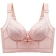 thumbnail image 2 of Longline Bras for Women Plus Size S-6X No Underwire Push Up Bralettes Ladies Trendy Solid Color Full-Coverage Breathable Support Underwear Bra, 2 of 6