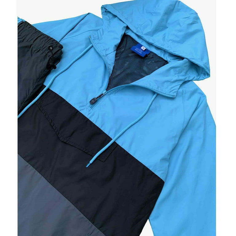 Men's Windbreaker 2-Piece Tracksuit: Quarter Zip Track