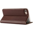 thumbnail image 3 of Genuine Leather Case Slim Folio Cover with Credit Card Slots,Kickstand Feature Stand Holder,Magnetic Closure [TPU Shockproof Interior Protective Case] for Apple iPhone 7/8,iPhone SE 2020,Brown, 3 of 7