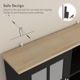 thumbnail image 5 of Kitchen Pantry Cabinet, 72" Freestanding Storage Cabinet with Hutch, Large Countertop, Glass Doors and Adjustable Shelves, Microwave Cabinet, Coffee Bar Cabinet, 5 of 9