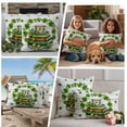 thumbnail image 5 of St Patrick's Day Outdoor Waterproof Pillow Covers, Lucky Shamrock Leaf Books Coffee Cups Wooden Decorative Square Throw Pillowcase Sofa Cushion Sham for Patio/Couch/Chair, 18"x18" 2 Pack, 5 of 8
