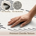 thumbnail image 6 of ODIKA 9'x12' White Black Pinstripe Design Washable Area Rug Modern Geometric Symmetry Motif Non-Shedding, Easy Care for Master Suite, California King, Under Bed, 6 of 7