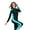 Sky Blue, variant on Conservative Long Sleeve Design Swimsuit for Sun for Protection High Leg Bikini