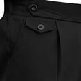 thumbnail image 5 of PNTUTB Men's Solid Color Pleated Drapey Button Fly Zipper Casual Straight Leg Versatile Dress Pants with Pockets, 5 of 6