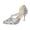 Silver, variant on Women's Rhinestone Wedding Dress High Heels Two-Way Wear Summer Fall Comfortable Walking Shoes Pu Upper