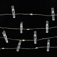 thumbnail image 4 of Mainstays Battery-Operated Indoor 20-Count LED Mini Photo Clip String Lights with Built-In Timer, Clear, 4 of 7