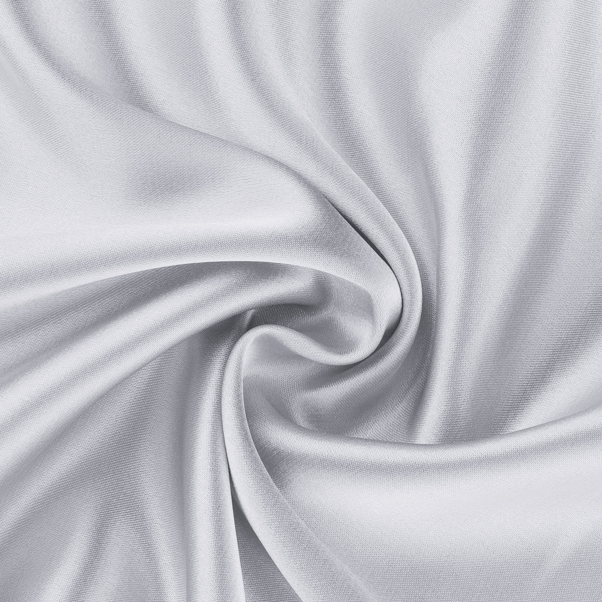 Unique Bargains Zipper Closure Satin Solid Pillowcase with Eye Mask Silver Grey Queen