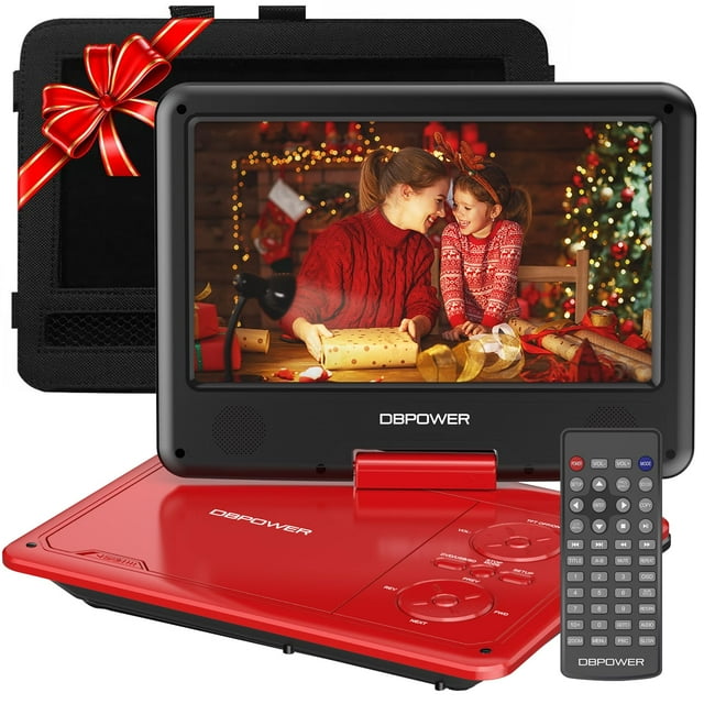 Reproductor de DVD portátil DBPOWER de 11,5 pulgadas con pantalla giratoria de 9 pulgadas