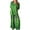 Green, variant on Dvprdro Women Casual 2 Piece Plus Size Outfits Trendy Floral Printed Elegant Flowy Suit Loose Fit Fashionable Solid Color Dressy Short Sleeve Tops and Wide Leg Pants Set