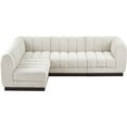 thumbnail image 4 of Meridian Furniture Quinn 4-Piece L-Shaped Fabric Modular Sectional in Cream, 4 of 15