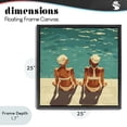 thumbnail image 4 of Stupell Industries Modern Swimmer Friends Duo Black Floating Frame Canvas Art, 25 x 25, by Layla Oz, 4 of 8