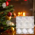 thumbnail image 4 of Aufmer 36 Pcs 3.15" Christmas Ball Ornaments - Large Shatterproof Foam Christmas Tree Decorations, Hanging Balls for Xmas Holiday Party Home Decor(Clear and White), 4 of 6