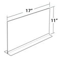 thumbnail image 2 of Azar Displays 102709 Clear Acrylic Double Sided Sign Holder 11" x 17" Horizontal with T-Strip, 10-Pack, 2 of 2