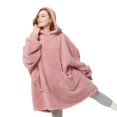 thumbnail image 1 of Manta portátil con capucha Bedsure Cozy Sherpa para mujer, color rosa, 1 of 6