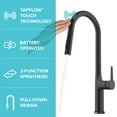 thumbnail image 3 of Kraus OlettoTall Modern Single-HandleTouch Kitchen Sink Faucet with Pull Down Sprayer in Matte Black, 3 of 18